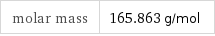 molar mass | 165.863 g/mol