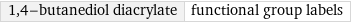 1, 4-butanediol diacrylate | functional group labels