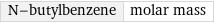 N-butylbenzene | molar mass