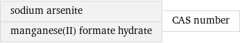 sodium arsenite manganese(II) formate hydrate | CAS number