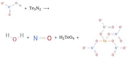  + Te3N2 ⟶ + + H2TeO4 + 