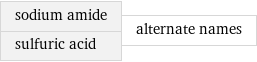 sodium amide sulfuric acid | alternate names