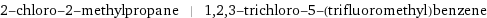 2-chloro-2-methylpropane | 1, 2, 3-trichloro-5-(trifluoromethyl)benzene