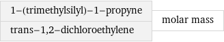 1-(trimethylsilyl)-1-propyne trans-1, 2-dichloroethylene | molar mass