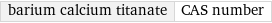 barium calcium titanate | CAS number