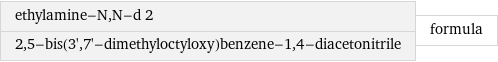 ethylamine-N, N-d 2 2, 5-bis(3', 7'-dimethyloctyloxy)benzene-1, 4-diacetonitrile | formula