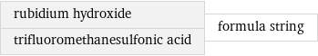 rubidium hydroxide trifluoromethanesulfonic acid | formula string