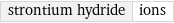 strontium hydride | ions