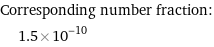 Corresponding number fraction:  | 1.5×10^-10