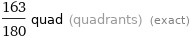 163/180 quad (quadrants) (exact)