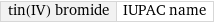 tin(IV) bromide | IUPAC name