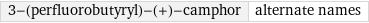 3-(perfluorobutyryl)-(+)-camphor | alternate names