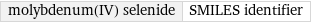 molybdenum(IV) selenide | SMILES identifier