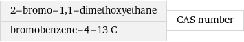 2-bromo-1, 1-dimethoxyethane bromobenzene-4-13 C | CAS number