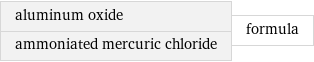 aluminum oxide ammoniated mercuric chloride | formula