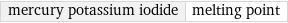 mercury potassium iodide | melting point