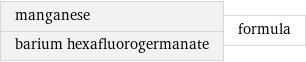 manganese barium hexafluorogermanate | formula