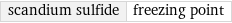 scandium sulfide | freezing point