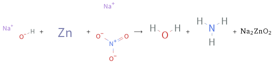  + + ⟶ + + Na2ZnO2