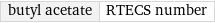 butyl acetate | RTECS number