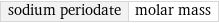 sodium periodate | molar mass