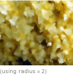  (using radius=2)