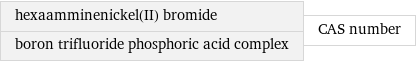 hexaamminenickel(II) bromide boron trifluoride phosphoric acid complex | CAS number