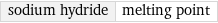 sodium hydride | melting point