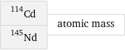 Cd-114 Nd-145 | atomic mass