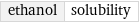 ethanol | solubility