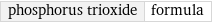 phosphorus trioxide | formula