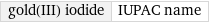 gold(III) iodide | IUPAC name