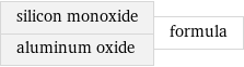 silicon monoxide aluminum oxide | formula