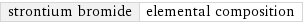 strontium bromide | elemental composition