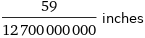 59/12700000000 inches