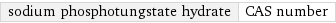 sodium phosphotungstate hydrate | CAS number