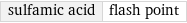 sulfamic acid | flash point