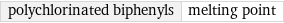 polychlorinated biphenyls | melting point