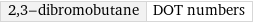 2, 3-dibromobutane | DOT numbers