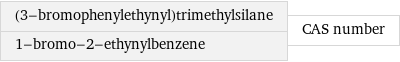 (3-bromophenylethynyl)trimethylsilane 1-bromo-2-ethynylbenzene | CAS number