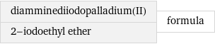 diamminediiodopalladium(II) 2-iodoethyl ether | formula