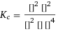 K_c = ([H2O]^2 [Fe2(SO4)3·xH2O]^2)/([H2SO4]^2 [O2] [FeSO4]^4)