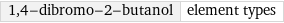 1, 4-dibromo-2-butanol | element types