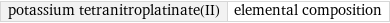 potassium tetranitroplatinate(II) | elemental composition