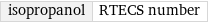 isopropanol | RTECS number