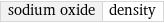 sodium oxide | density