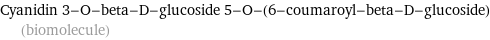 Cyanidin 3-O-beta-D-glucoside 5-O-(6-coumaroyl-beta-D-glucoside) (biomolecule)