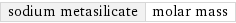 sodium metasilicate | molar mass