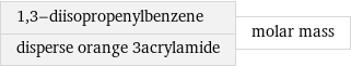 1, 3-diisopropenylbenzene disperse orange 3acrylamide | molar mass