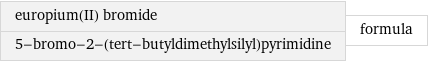 europium(II) bromide 5-bromo-2-(tert-butyldimethylsilyl)pyrimidine | formula